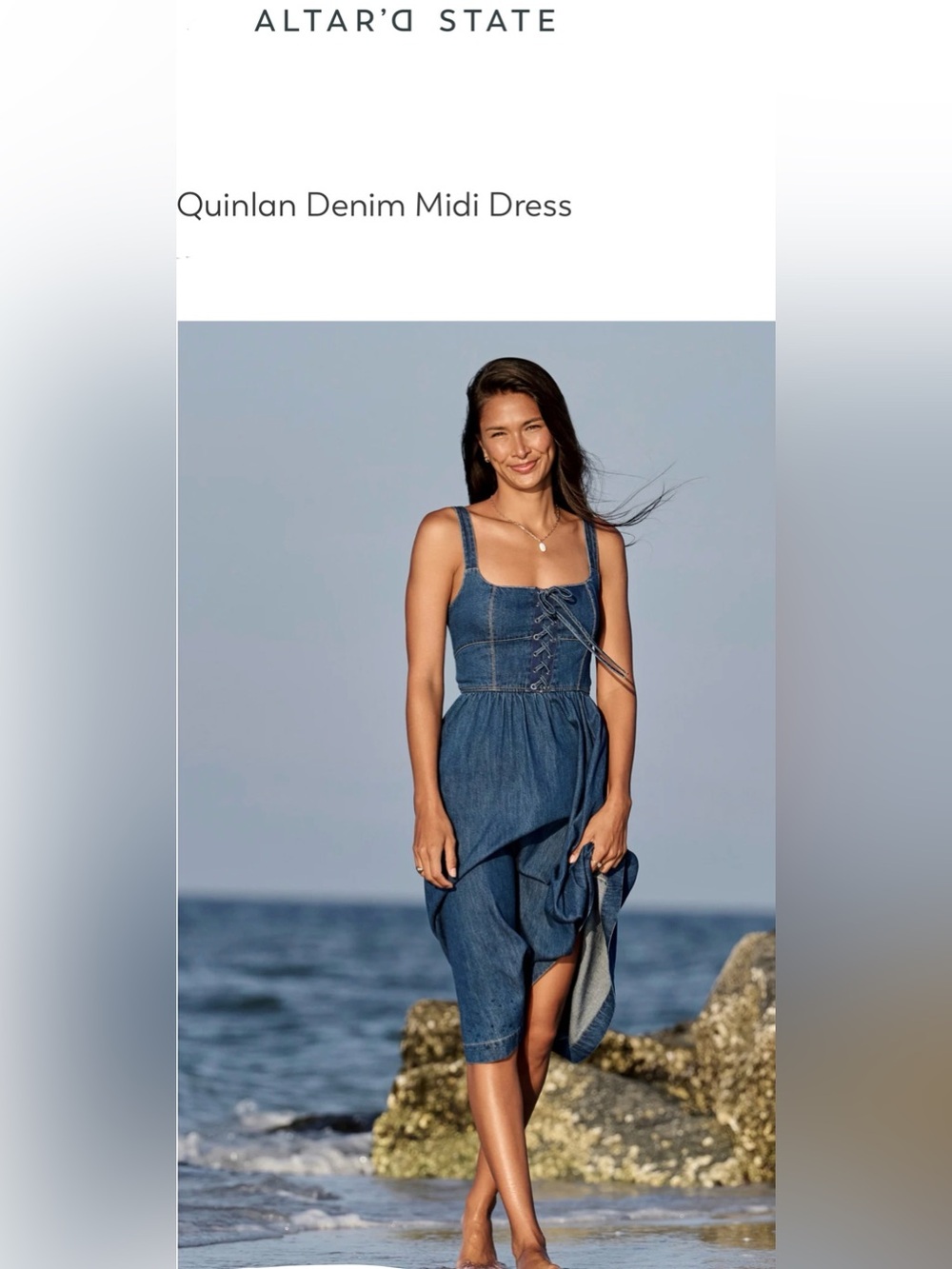 Altar’d State Maxi Denim Dress - Picture 13 of 14